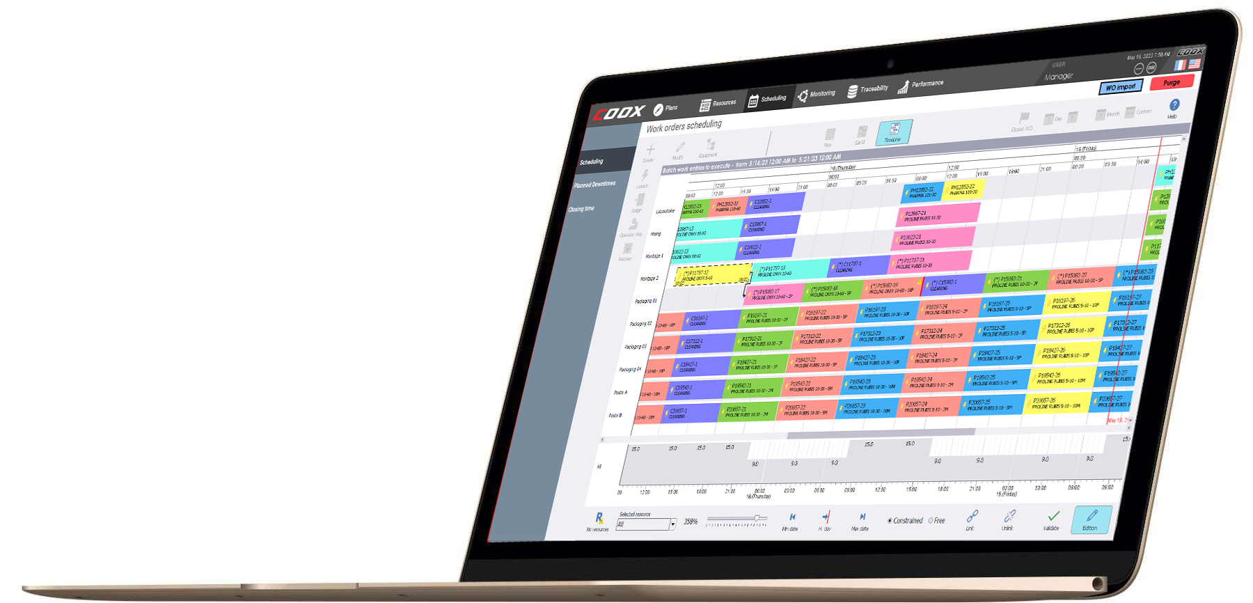 planning de Gantt