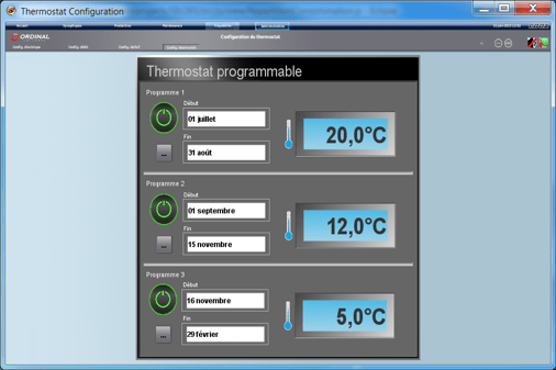 Thermostat programmable