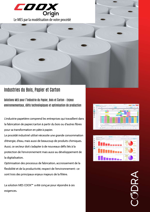 Logiciel MES pour l'Industrie du Carton